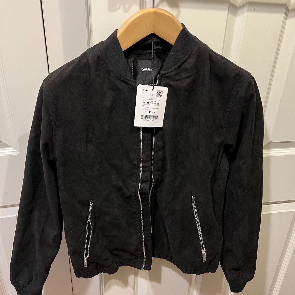 Pull&Bear Men's Bomber Jacket - Size M